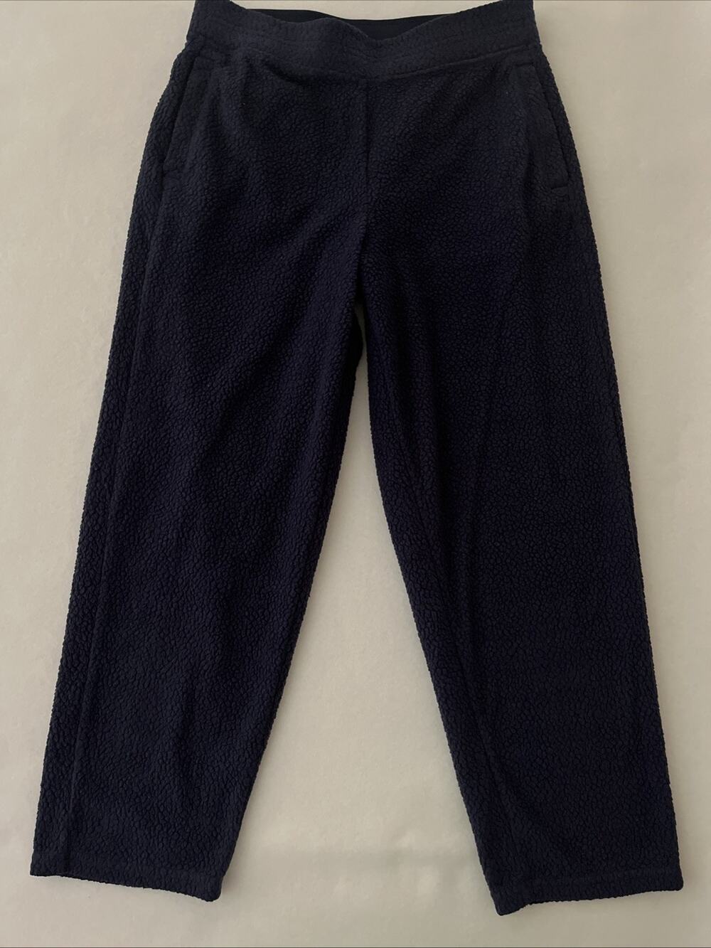 Patagonia VTG Sherpa Sweatpants Heavy Pile Women S Blue Pull On Stretch Pockets